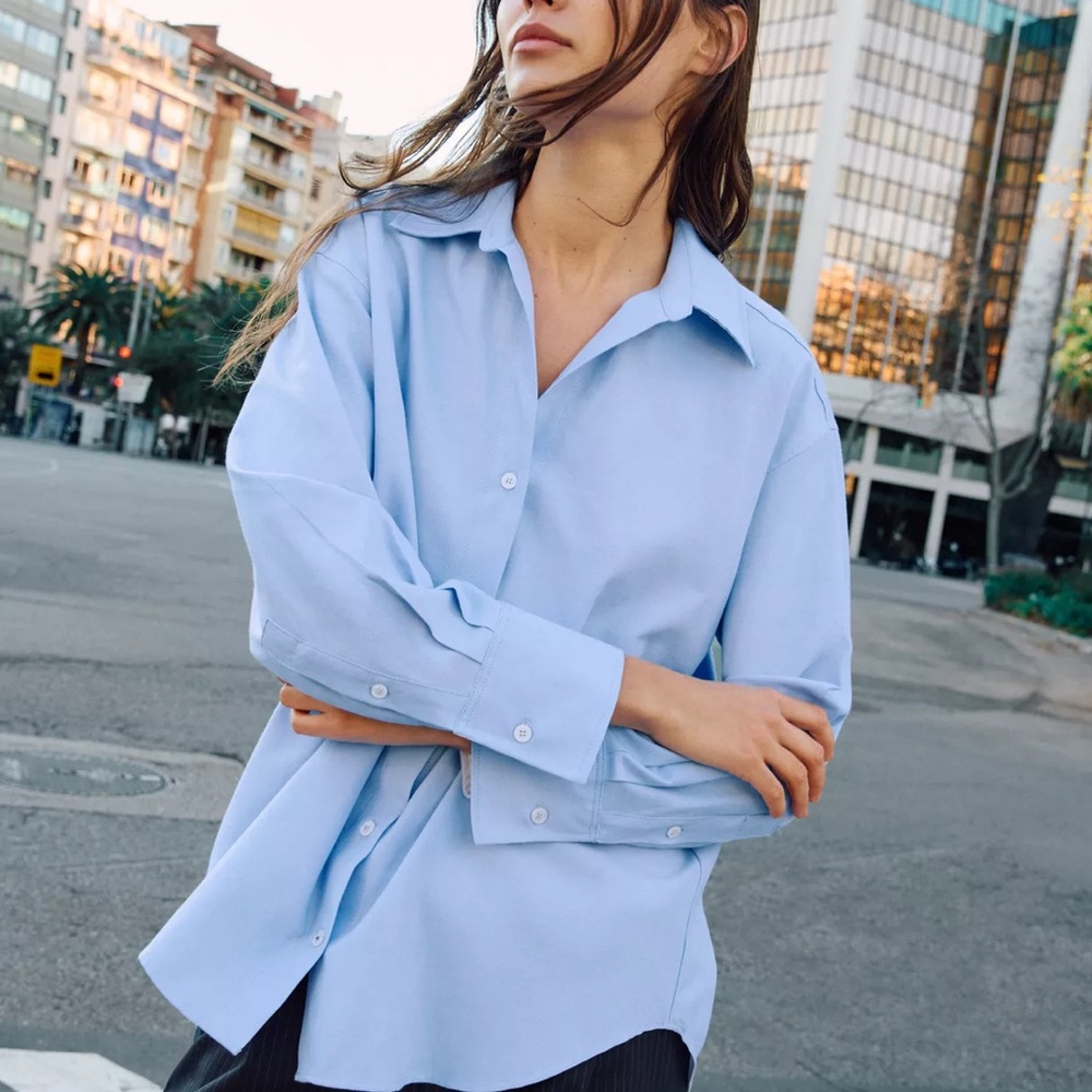 Zara Oxford Shirt - Sky Blue